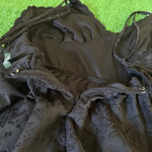 Wild Fable Black Tiered Fit & Flare Ajustable Spaghetti Straps Mini Dress Size M - Picture 11 of 13